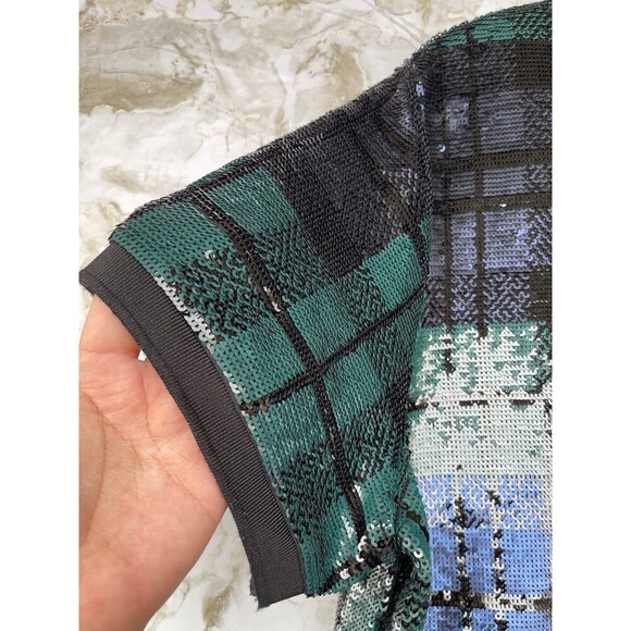 Lauren Ralph Lauren black label 
Plus Size Sequined Plaid Polo Dress size 2X - Picture 5 of 11